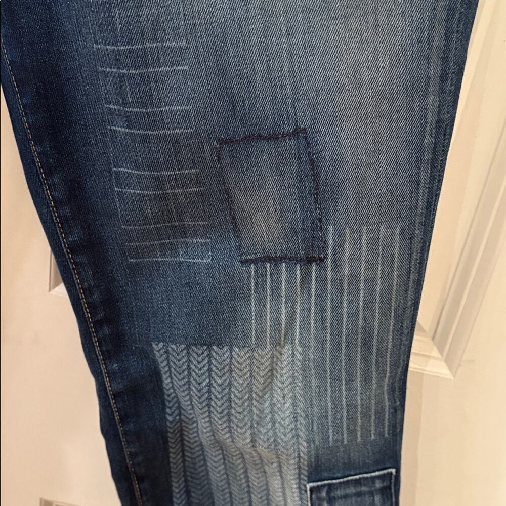 NWOT True Religion Cora Straight Leg Patched Jeans Size 29 - Picture 6 of 15